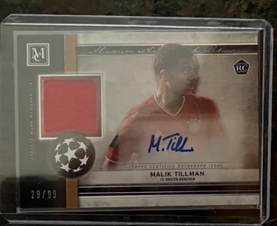 2020-21 Topps UEFA Museum Collection Malik Tillman Rookie Patch Auto #'d 29/99 - Image 1 of 2