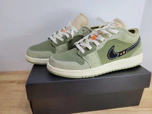 Nike Niños Talla 7Y - Air Jordan 1 SE Craft Low Sky J Olive Claro - Imagen 1 de 14