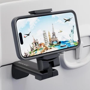 Airplane Travel Essentials Phone Holder, Universal Handsfree Phone Mount - Photo 1 sur 9