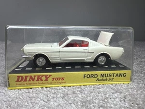 1965 Dinky Toys Meccano #161 Ford Mustang Fastback 2+2 White w/ Opening Doors - Picture 1 of 7