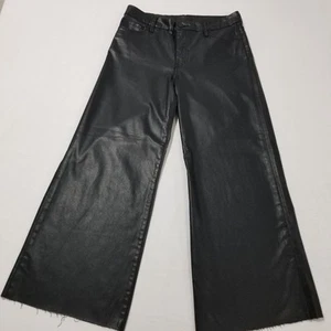 KUT from the Kloth Jeans Womens 6 Meg Fab Ab Wide Leg High Rise Ankle Coated - Picture 1 of 11