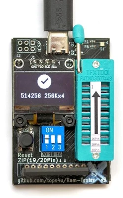 RAM Tester for 4116, 4164, 41256, 4416, 4464, 44256, 514000 and other 1/4Bit RAM - Image 1 of 4