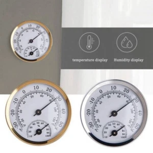 Thermometer Mini Rund Hygrometer Analog Luftfeuchtigkeit Raumklima Außen Innen - Bild 1 von 18