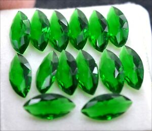 Certified Natural Calibrated Zambian Emerald Marquise Cut 12x6 mm Lot Gemstone
