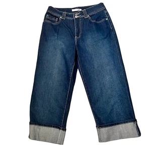 Chicos Platinum Womens Sz 2(L) Claire Crop Jeans - Picture 1 of 6