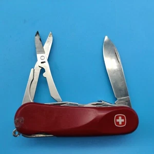USED WENGER EVO GRIP 18-SWISS ARMY KNIFE v8 Locking S18 BLADE TIP BENT - Picture 1 of 8