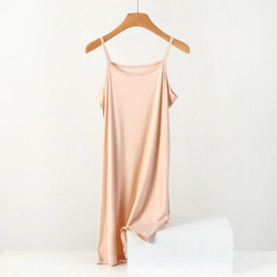 Mujeres Camisola Algodón Bajo Vestido Suelto Enagua Falda Chemise Camisón Foto 1 de 4