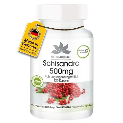Schisandra 500 mg - 120 Kapseln für 4 Monate, Wuweizi - vegan | herba direkt