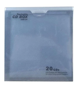 20 CD Portable Storage Case Holder Organizer Box - Travel-Friendly & Compact - Picture 1 of 3