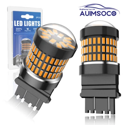 4157 3156 3157 lâmpadas LED de seta anti-hiperflash âmbar super brilhante - Imagem 1 de 4