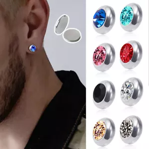 1 Paio Di Orecchini A Clip Magnetici Non Penetranti Per Uomo E Donna ☆ - Foto 1 di 31