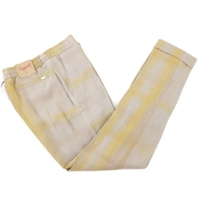 Pantalones Jogger Marco Pescarolo Lino con Cordón Cintura 32 (UE 48) NUEVOS CON ETIQUETAS Foto 1 de 4