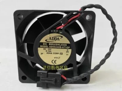 ADDA AD0624XB-A71GP 6025 DC24V 0.18A 6CM 2-Pin Inverter Cooling Fan - Image 1 of 3