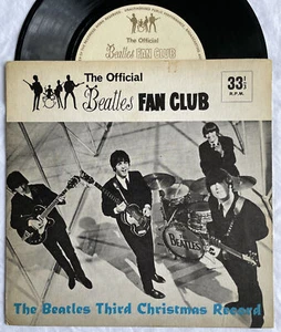 THE BEATLES -Third Christmas Record- Rare 1965 Fan Club Flexi (Record) - Picture 1 of 4