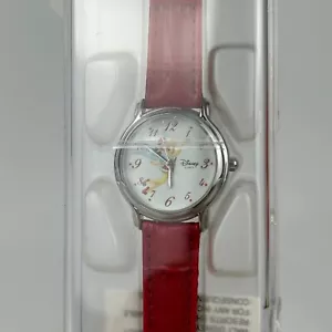 Walt Disney World Tinkerbell Christmas Womens Red Leather Straps Analog Watch - Picture 1 of 11