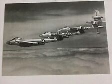 Postcard RAF Meteor Mk 8 Over RAF Strubby 1962. Gloster Meteor Series.