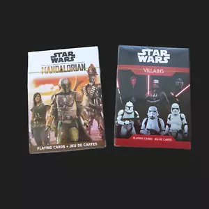 Star Wars Mandalorian & Villains Spielkarten Stormtrooper Vader 2 Decks NEU - Bild 1 von 10