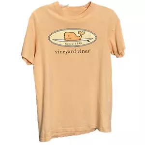 T-Shirt Vineyard Vines Kinder kurzärmelig orange Surfer Wal Rundhalsausschnitt Baumwolle M - Bild 1 von 6