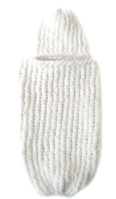 NUEVO KSS Hecho a Mano Blanco Pesado Bebé Cocoon con Sombrero 0 - 3 Meses BB-026 Foto 1 de 3