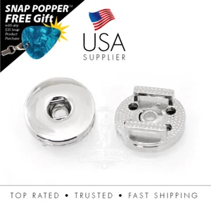 DIY Snap Schmuck - 18mm Slide Snap Base: Passend für 18-20mm Druckknöpfe - 5 oder 10 Stück - Bild 1 von 6