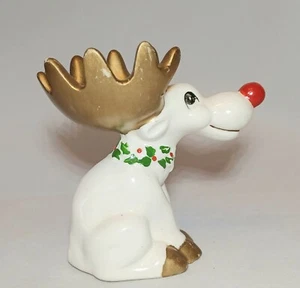 Ceramic Reindeer Fitz & Floyd Christmas Candle/Trinket Holder 1976 JAPAN - Picture 1 of 6