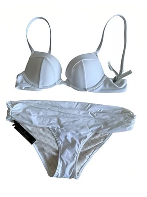 Conjunto de bikini blanco push-up Victoria’s Secret Archives 32A parte superior/s inferior nuevo con etiquetas  Foto 1 de 4