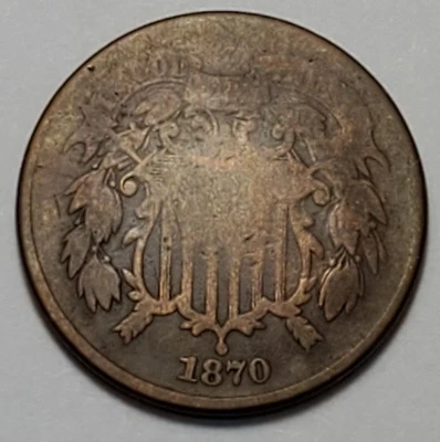 Nicer Low Mintage 1870 Two Cent Piece - Image 1 of 2