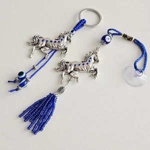 Horse Keychain & Pendant Set 🐎 Evil Eye Protection Amulet 2026 Zodiac - Picture 1 of 8
