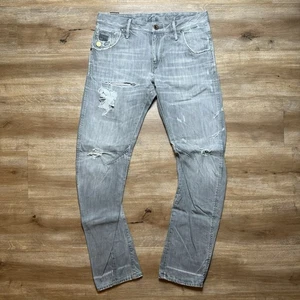 G Star RAW Jeans Men 31x32 Gray Arc 3D Slim Thrashed Distressed Moto Streetwear - Picture 1 of 12