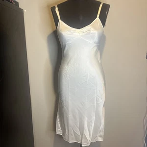 Vintage Repose Full Slip knielang klein weiß Union Tag - Bild 1 von 11