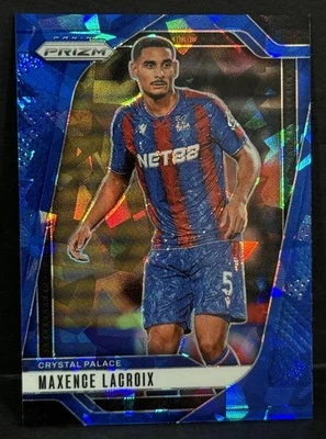 2024-25 Panini Prizm Premier League Crystal Palace Maxence Lacroix Blue Ice /75 - Image 1 of 4