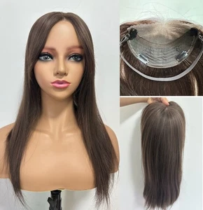 5,5"x6,3" freies Teil realistische hitzebeständige Kunsthaar Topper mit Band 18" - Bild 1 von 10