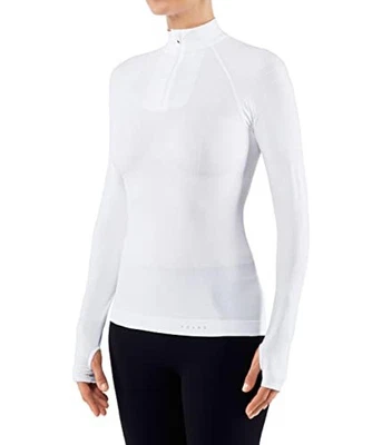 (TG. XL) FALKE Warm Tight Fit Zip W L/S Sh, Maglie Termiche Donna, Bianco (White - Immagine 1 di 4