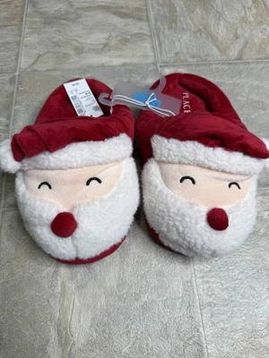 Дети место Санта плюшевые тапочки GS обуви размер 3-4Y красный Рождество новый с Ярлыками - Изображение 1 из 4