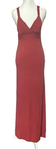 Guess Y2K Babydoll Maxi Sun Dress Size S Crochet Boho Beach Resort Rust Red - Picture 1 of 16
