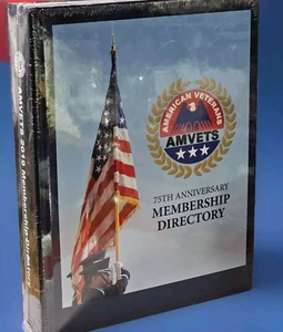 American Veterans AMVETS 75th Anniversary Membership Directory Hardback Book - Imagen 1 de 5