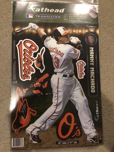 FATHEAD Teammates Orioles Manny Machado 12" x 17" tall nameplate plus logo's - Picture 1 of 1