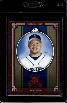 2005 Donruss Diamond Kings Miguel Olivo Framed Red #206 - Seattle Mariners - Image 1 of 2