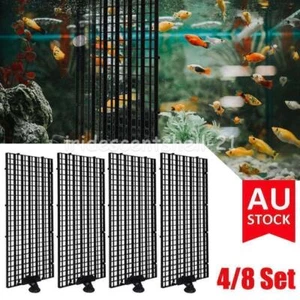 4/8pcs Fish Tank Grid Divider Tray Filter Bottom Egg Crate Isolate Aquarium Set - Picture 1 of 14