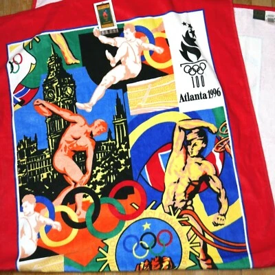 Toalla grande de playa de Atlanta de los Juegos Olímpicos 1996 nueva con etiquetas recuerdo Foto 1 de 4