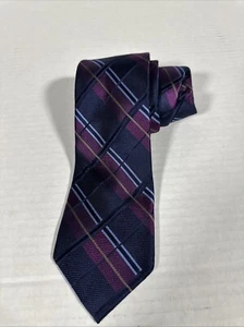 COUNTESS MARA Men's 100% Silk Necktie Purple Blue Gold NEW With Tag Macy’s - Picture 1 of 3