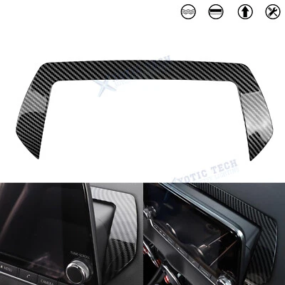 For Nissan Sentra 2020-2025 Carbon Fiber GPS Navigation Outer Frame Molding Trim - Image 1 of 4