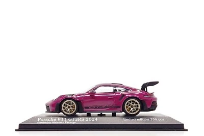 Minichamps 1:43 Porsche 911 GT3 RS (992) Weissach Package in Ruby Star / Gold - Image 1 of 4
