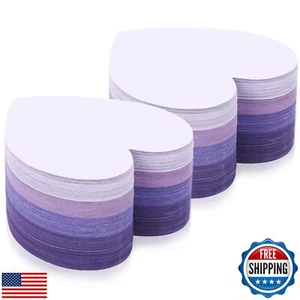 300 Pcs Purple Index Cards 3x3 Heart Shaped Note Cards Blank Index Cards Colo - Picture 1 of 5
