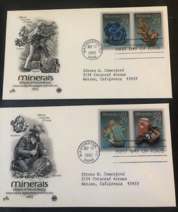 collection Of Day Covers All 29 Centers Minerals Xmas Happy New Year E-110 - Picture 1 of 5