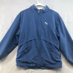 Giacca leggera Puma manica lunga blu full zip taglia M uomo abbigliamento sportivo - Foto 1 di 12