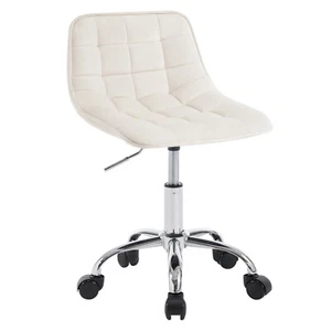 WOLTU Bürohocker mit Rollen Sitzhocker Rollhocker Arbeitshocker Creme BS153cm - Bild 1 von 8