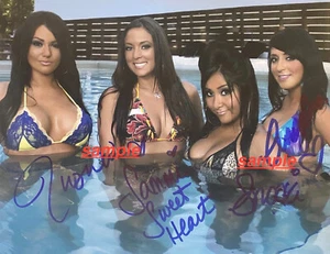 JERSEY SHORE REPRINT SIGNED 8X10 PHOTO AUTOGRAPHED SNOOKI SAMMI ANGELINA JWOW - Picture 1 of 1