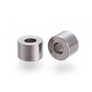 100pcs 304 Stainless Steel Column Beads Smooth Mini Metal Spacer Crafting 6x4mm - Picture 1 of 2