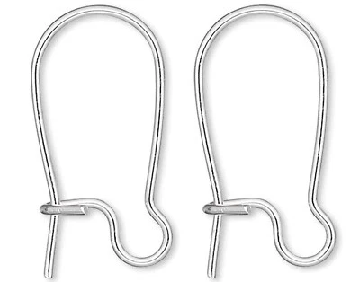 Alambre para oreja, 10 aretes de latón enchapado en plata de 18 mm calibre 21 con lazo Foto 1 de 2